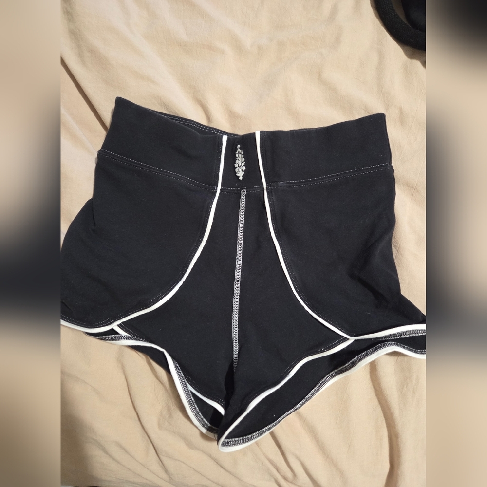 FP Movement by Free People Black Shorts with White Trim